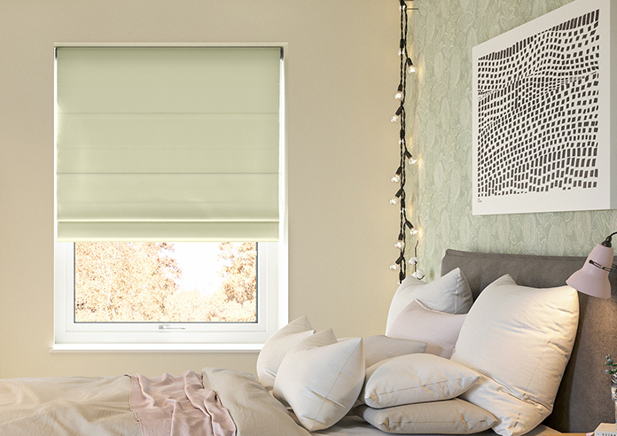 Kyoto Faux Silk, Cream - Motorised Roman Blind - Image 3
